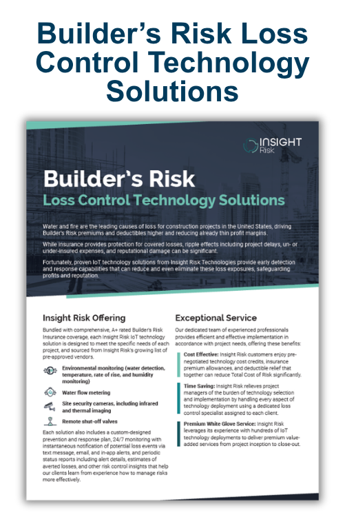 Builder's Risk Loss Control Technology Solutions