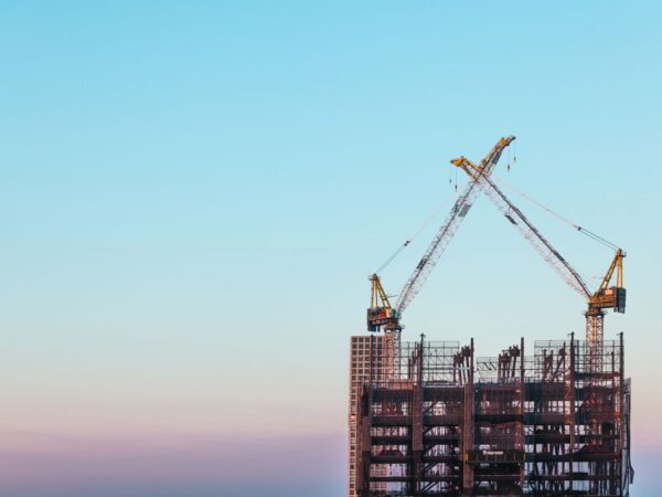 A commercial building under construction